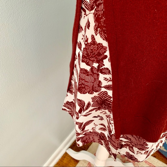 Ann Taylor Mixed Media Sweater with Floral - Picture 2 of 8